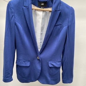 Blue jersey knit H&M blazer
